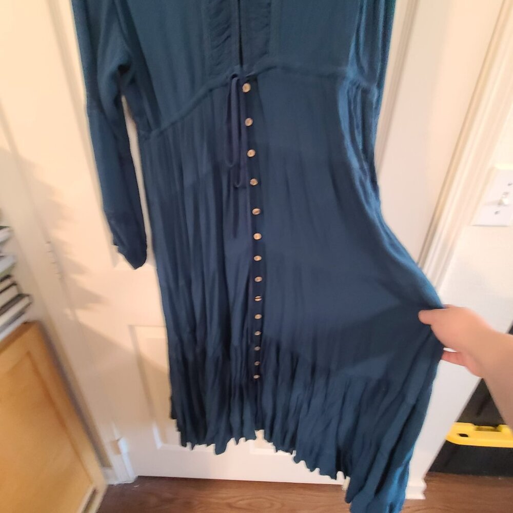 CITY CHIC MAXI BOHO DRESS PLUSE SIZE 20 PRE OWNED IN GOOD CONDITION TEAL COLOR - Picture 6 of 10